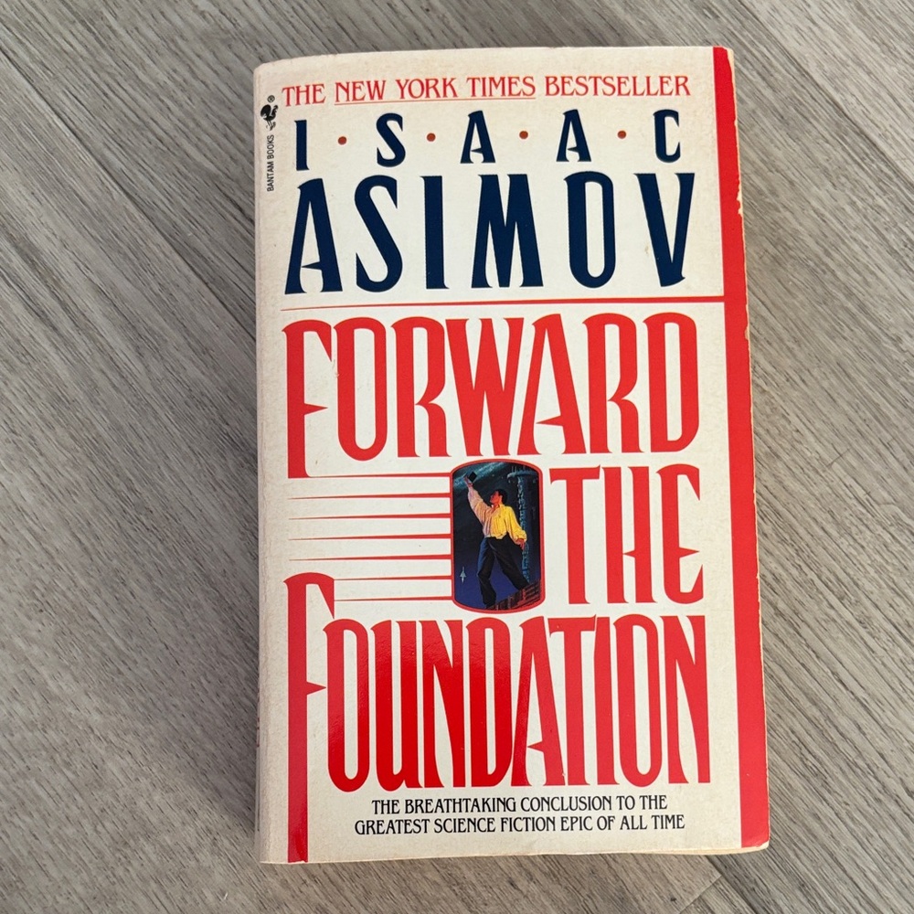 Isaac Asimov Forward the Foundation Paperback Book - White & Red
